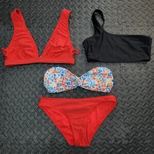Aero xhilaration Bikini Lot Small Red Swim Mix and Match vacation ready beach